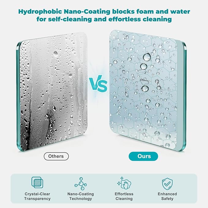 36" D x 36" W x 72" H Neo-Angle Frameless Shower Door, 1/4” SGCC Tempered Glass - Image 7