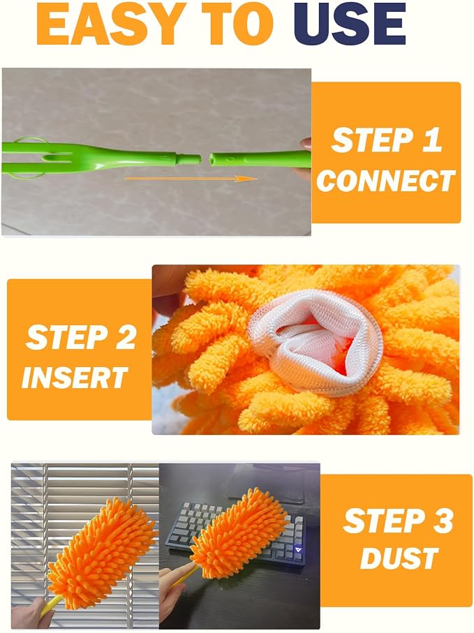Duster Refill for Swiffer Duster, Reusable Duster Refill Compatible - Image 4