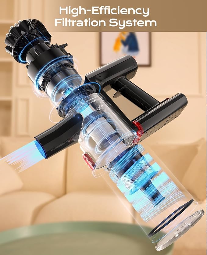 V15 Cordless Vacuum Cleaner, 45Mins Powerful Vacuum Cleaners - Image 8