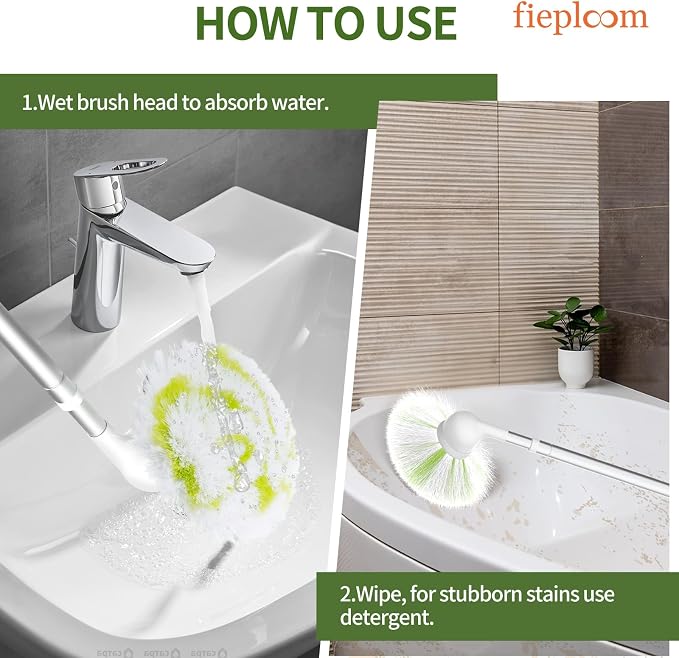 Tub Tile Scrubber Brush with 28" Extendable Pole, Bathroom Brush with Long - Image 7
