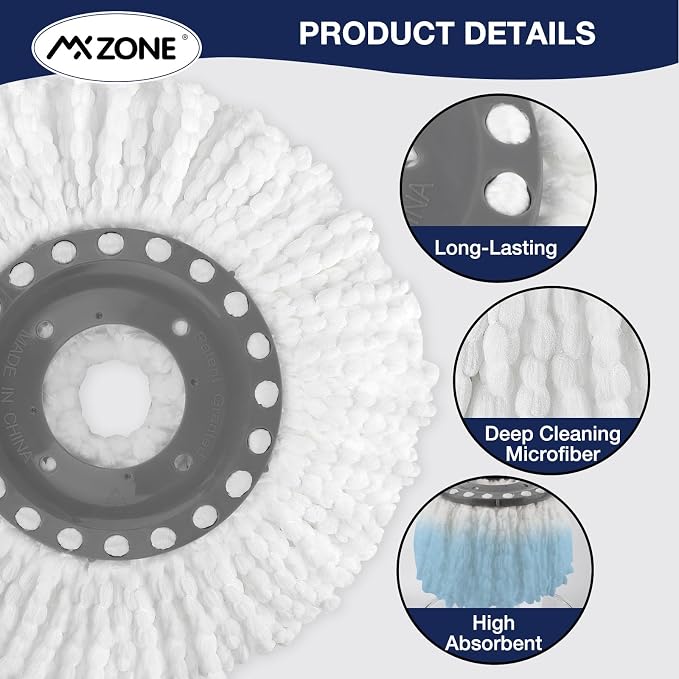 4 Premium Replacement Mop Heads Refills, Compatible - Image 2