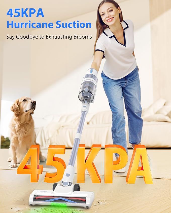 Cordless Vacuum Cleaner, 45KPA Stick Vacuum Cleaners - Image 2