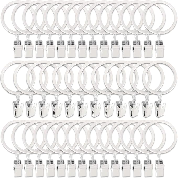 40 Pack Metal Curtain Rings by AMZSEVEN