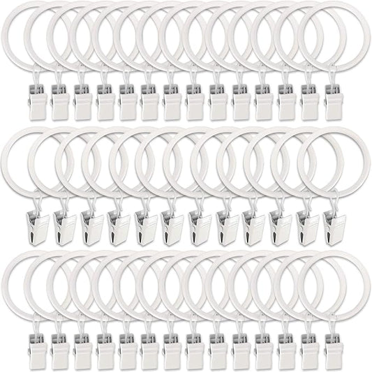 40 Pack Metal Curtain Rings by AMZSEVEN