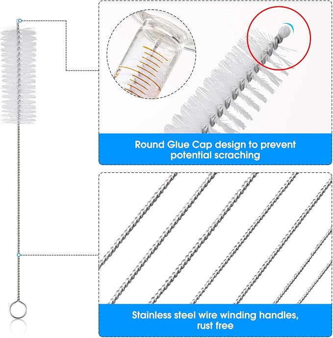 10 Pieces Drinking Straw Cleaning Brush Straw Cleaner Straw Brush Pipe Cleaners - Image 3