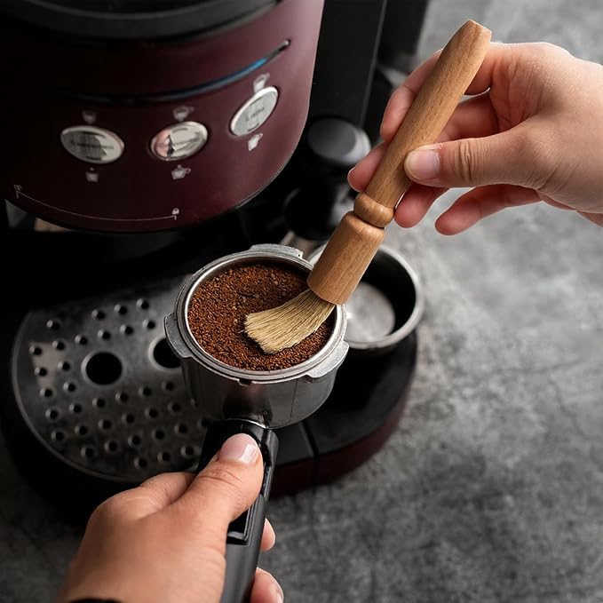 5 Pcs Coffee Brush Set Professional Espresso Brushes Kit Includes Wooden Coffee - Image 6