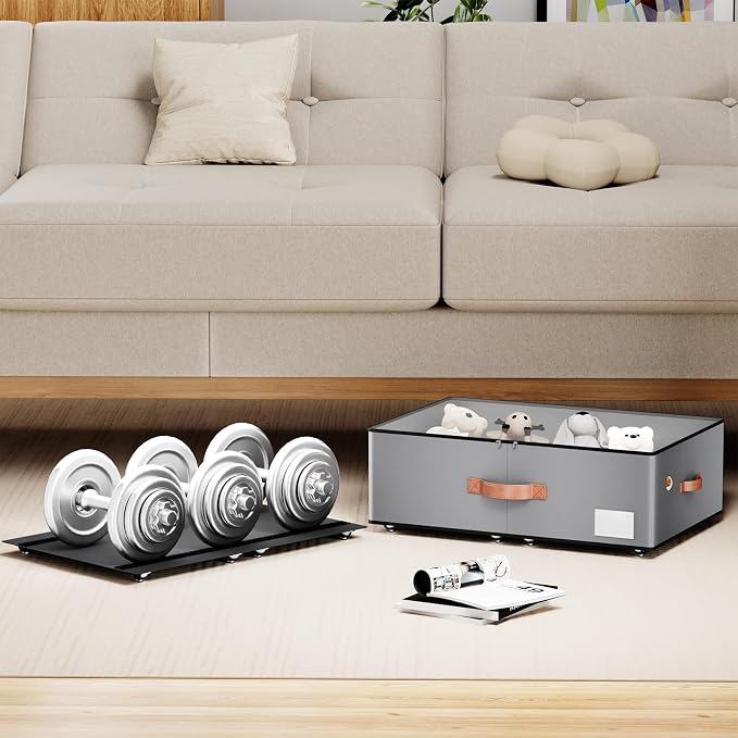 Under bed Storage With Wheels, Large Capacity 10 inches Height Storage Bins - Image 5