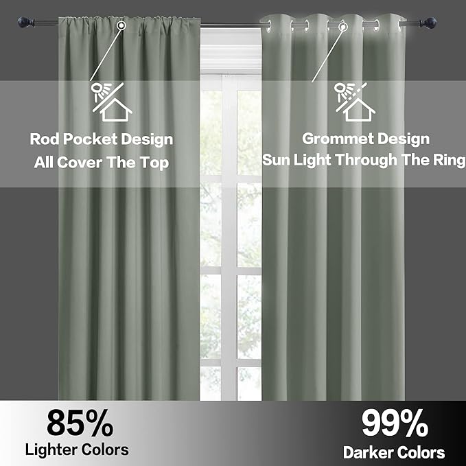 RYB HOME Living Room Curtains Blackout - Image 5
