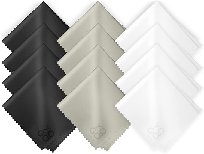 Microfiber Cleaning Cloth 12-Pack Individualy Packed Glasses Cleaning Cloths by YOGOVISION