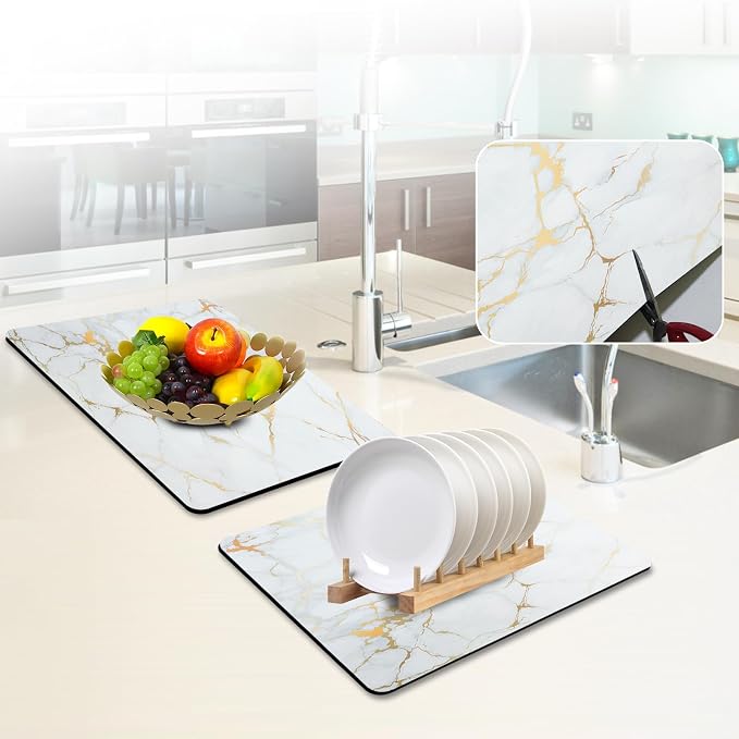 Sofort Dish Drying Mat for Kitchen Counter, Super Absorbent Drying Mats for - Image 5