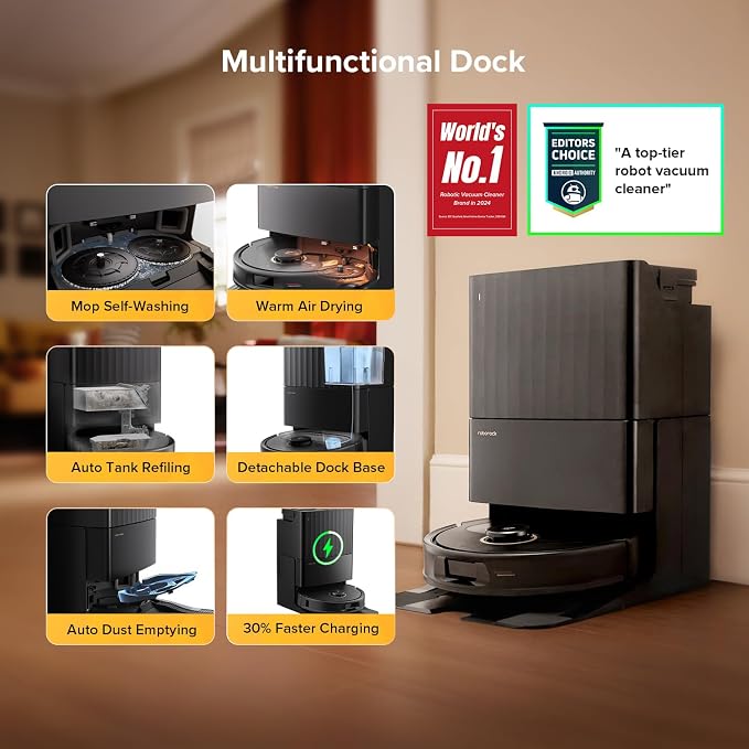 roborock Qrevo S5V Robot Vacuum and Mop, FlexiArm Edge Mopping, 000Pa Suction - Image 3