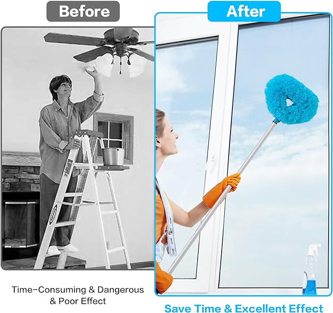 Ceiling Fan Cleaner Duster Reusable Microfiber Ceiling Fan Blade Cleaner - Image 4