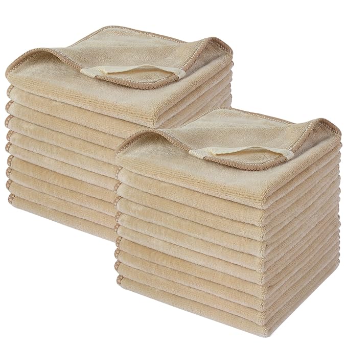 SINLAND Microfiber Facial Cloths Fast Drying Washcloth 12inch x 12inch by SINLAND