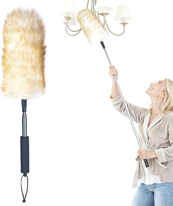 Lambswool Duster Extendable Natural Wool Duster by Unknown