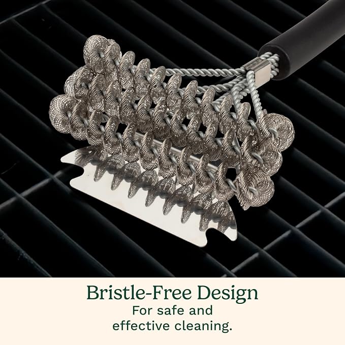 Cuisinart Triple Coil Brush, 17” Stainless Steel Grill Brush - Image 4