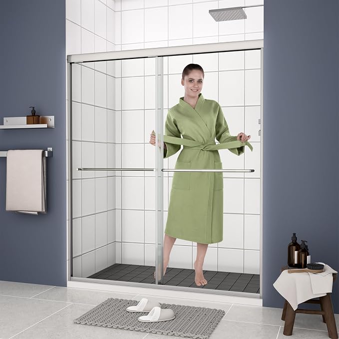 Bypass Glass Shower Door 50-54" W x 70" H - Image 2