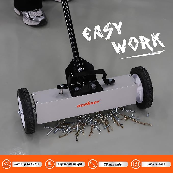 HORUSDY 18-Inch Rolling Magnetic Sweeper - Image 9