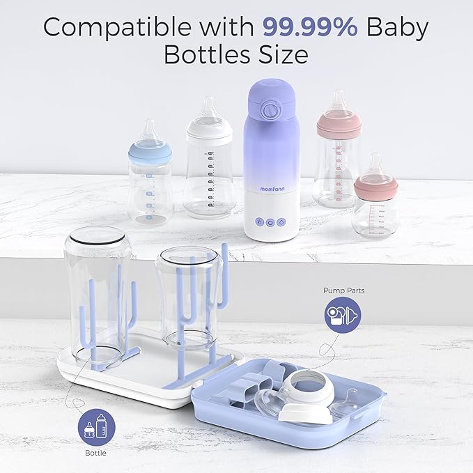 Baby Bottle Brush Set, 8 in 1 Magnetic Design Cleaner Bottle Brush Kit - Image 5