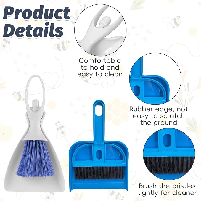 PINVNBY Mini Dustpan and Brush Set, Cage Cleaner - Image 2