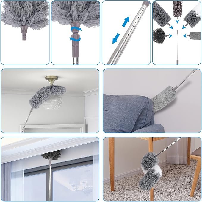 Microfiber Extendable Feather Duster - Image 3