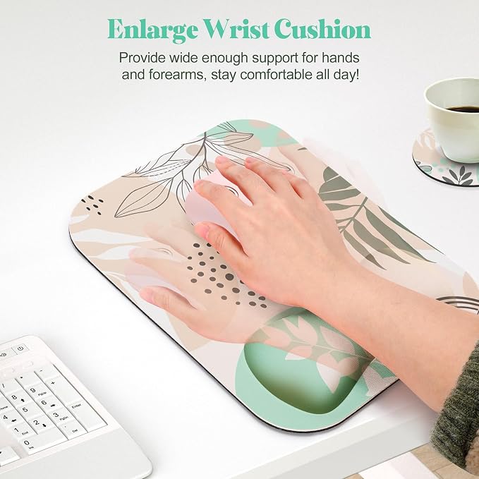Gimars Large Smooth Superfine Fibre Memory Foam Ergonomic Mouse Pad Wrist Rest - Image 6