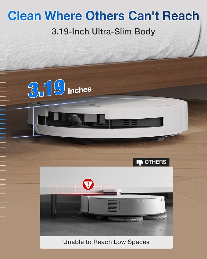 ECOVACS DEEBOT T50 PRO Omni Robot Vacuum and Mop, 3.19” Ultra-Slim, 000Pa - Image 2