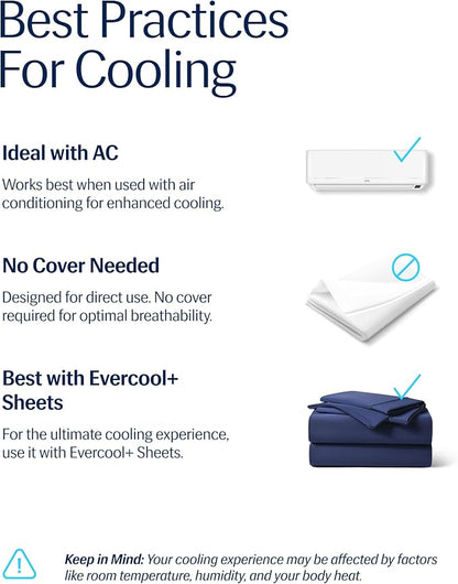 REST® Evercool® Cooling Comforter, King/Cali King, Blanket for Hot Sleepers, All Season Bedding to Keep Cool for Night Sweats, Breathable Lightweight Duvet, 106x90 Inches, Midnight Blue