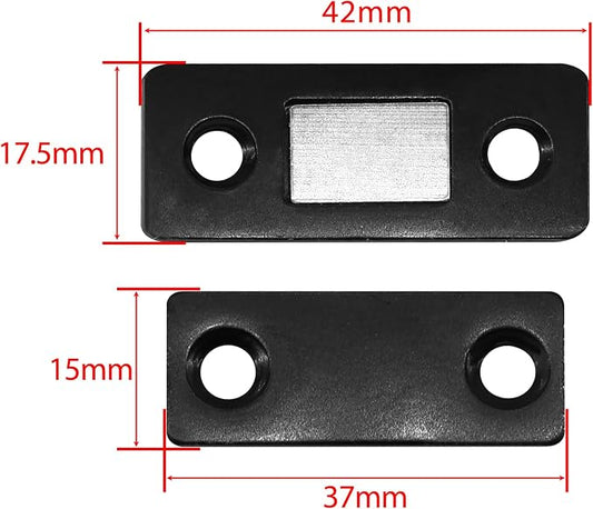 Cabinet Magnetic Catch, 20 Pack Black Ultra Thin Magnetic Cabinet Door Catch - Image 2