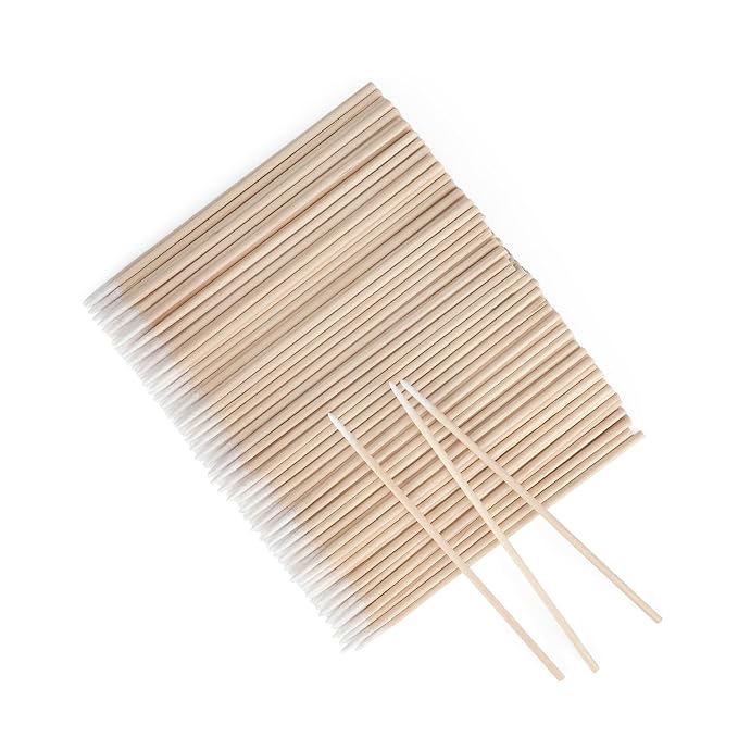 G2PLUS 500PCS Cotton Swabs, Wood Disposable Micro Applicators Brush - Image 7