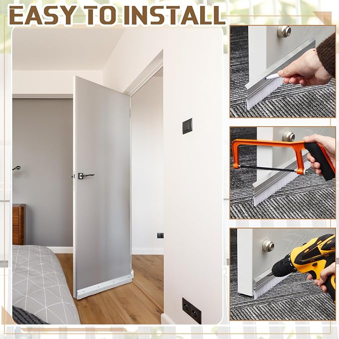 Hushee 2 Pcs 36 Inches Brush Door Sweep - Image 3