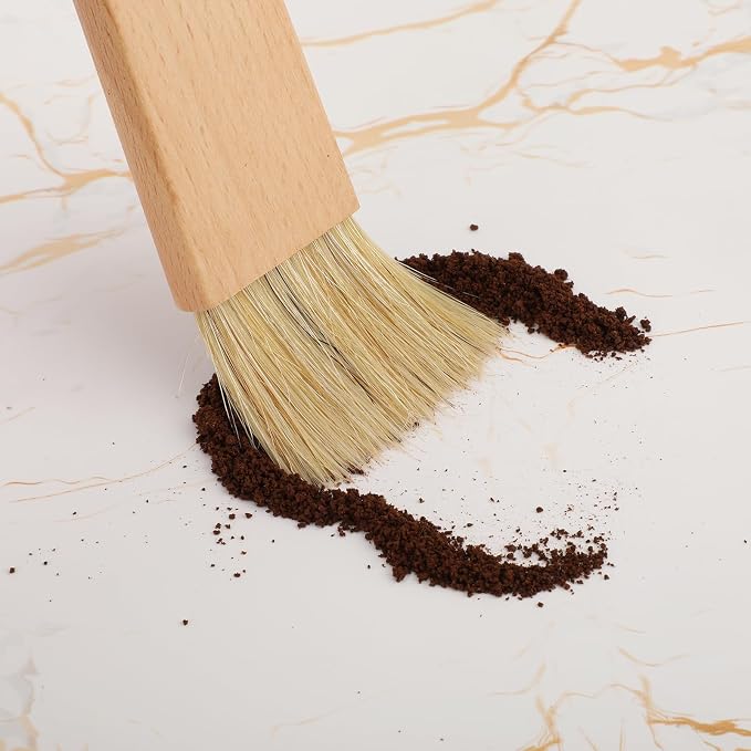 Coffee Grinder Cleaning Brush, Beech Handle Espresso Machine Cleaner Tool - Image 4