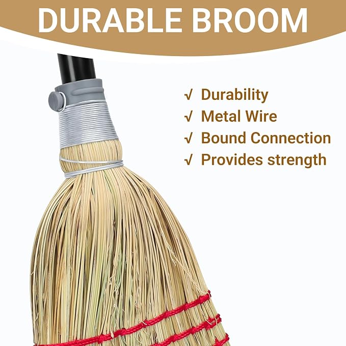 Outdoor Corn Broom, Household Indoor and Outdoor Broom Suitable - Image 4