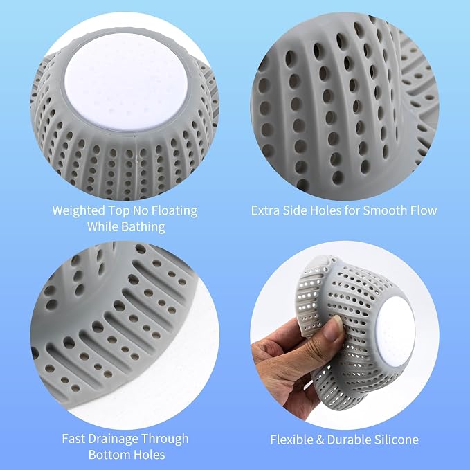 2 Pack Bathtub Drain Hair Catcher - Image 3