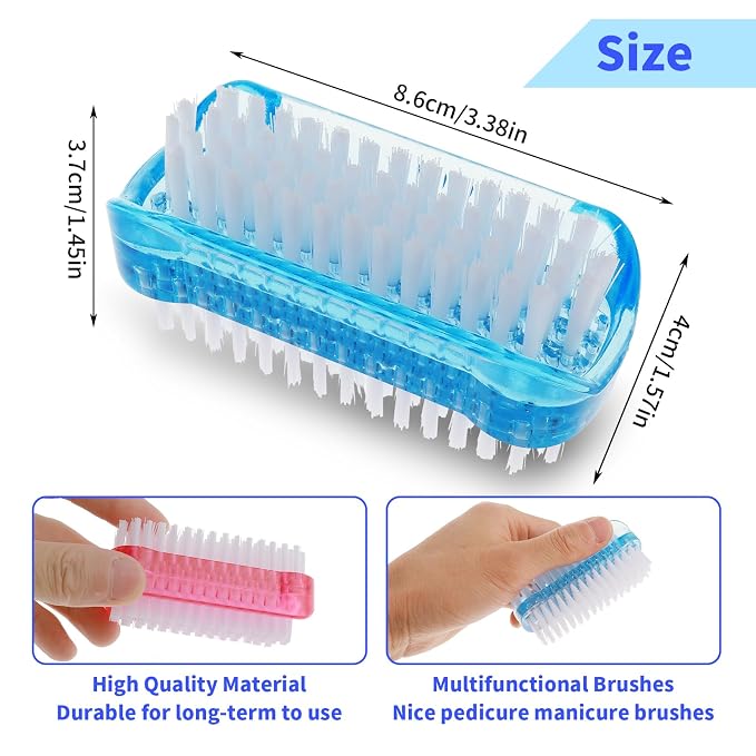 Nail Cleaning Brushes, Double Sided Nail Clean Up Brush - Image 4