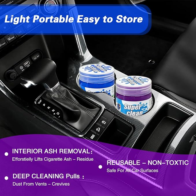 Car Cleaning Gel 2-Pack – Universal Car Cleaning Putty - Image 6