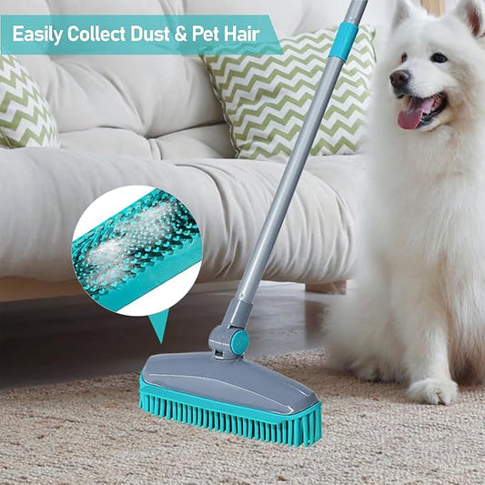 180°Rotating Rubber Broom with Squeegee - Image 2