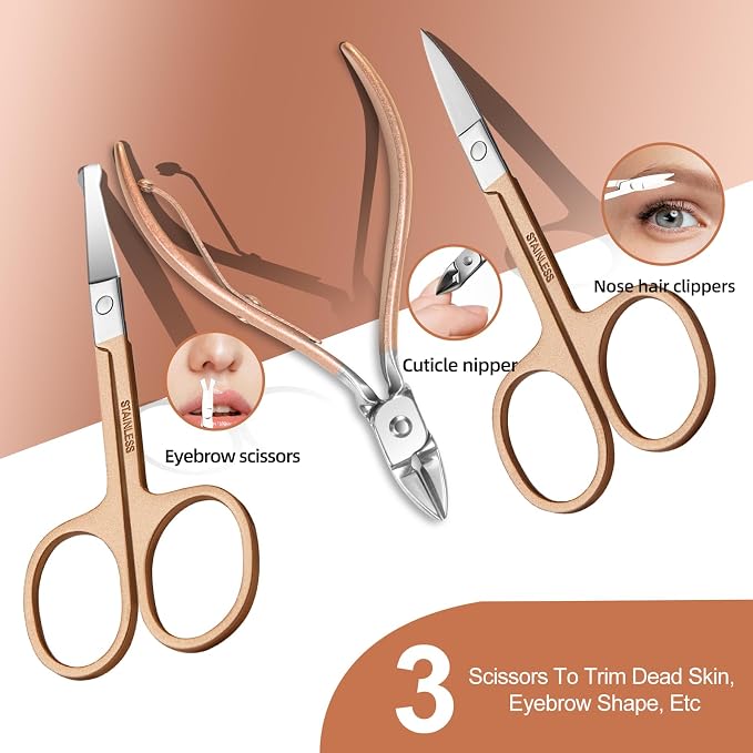 Manicure Set 30 in 1 Nail Clippers Set, Nail Manicure Kit - Image 5