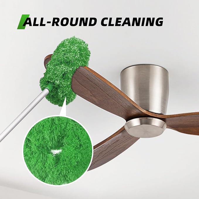 DRQ Ceiling Fan Cleaner Duster, 2 Pack Reusable Microfiber Duster - Image 3