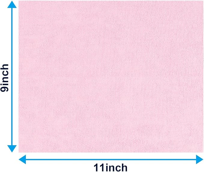 GLIMGLINT Pink Microfiber Cleaning Cloth, 100 Pack Cleaning Rags, Ultra - Image 4