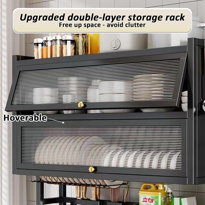 Over The Sink Dish Drainer Drying Rack 4 Tiers - Image 4