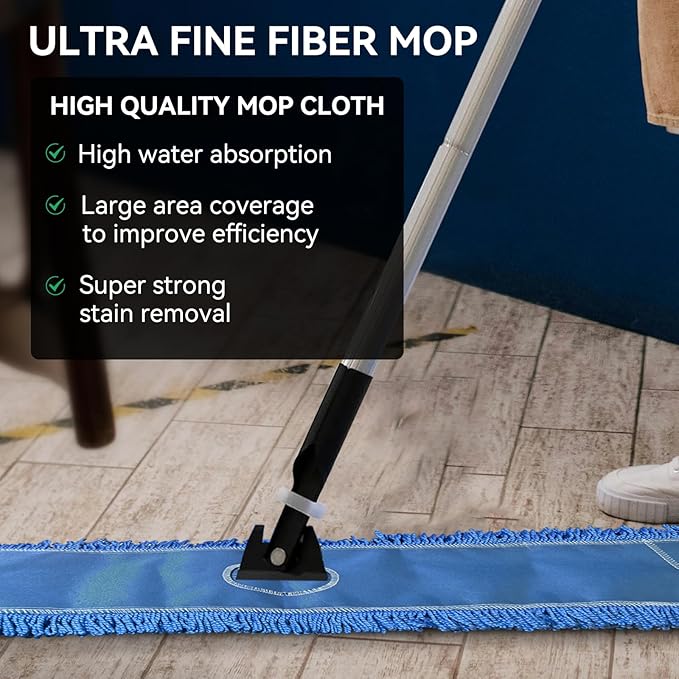 60 Inch Commercial Dust Mop Head: Replacement Medium Washable Industrial Mop - Image 4