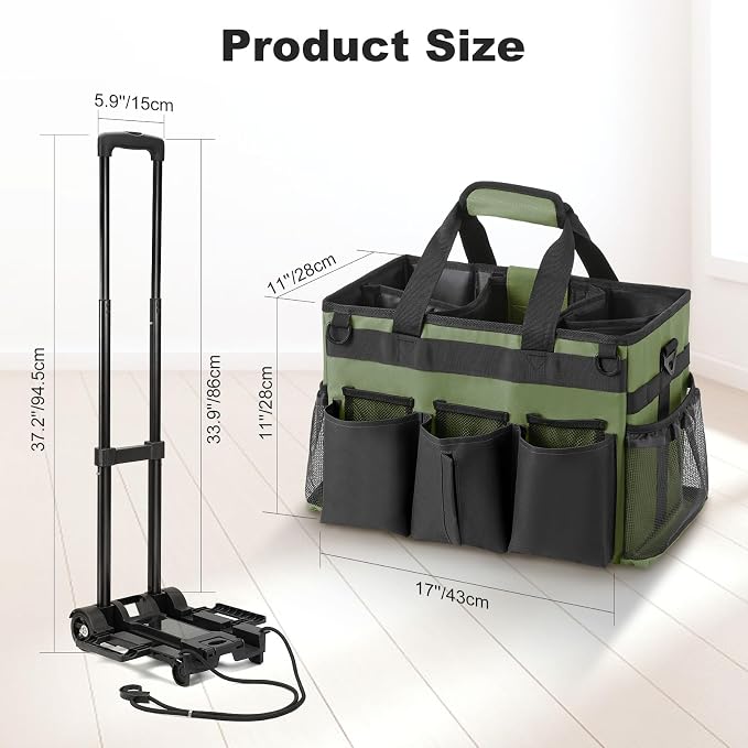 Housolution Rolling Cleaning Caddy Bag - Image 6