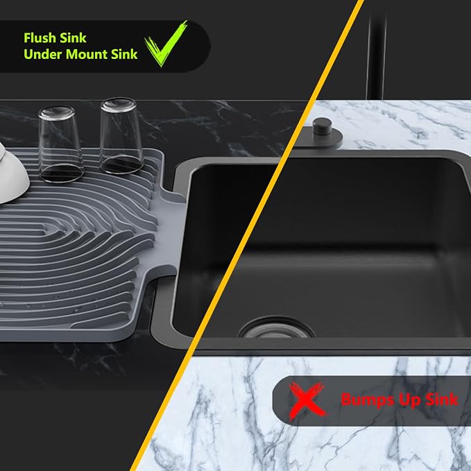 Silicone Drying Mat for Kitchen Counter, Dish Drying Rack Matt - Image 5