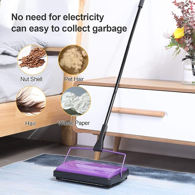 Yocada Carpet Sweeper Cleaner for Home Office Low&Undercoat Carpets Rugs Pet - Image 7