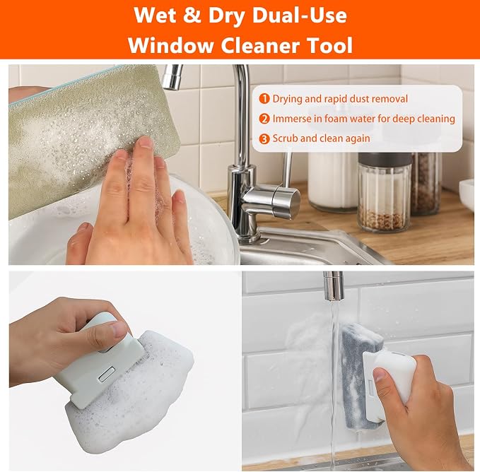 Window Screen Cleaner and Groove Cleaning Brush, Mesh Screen Cleaning Brush and - Image 8