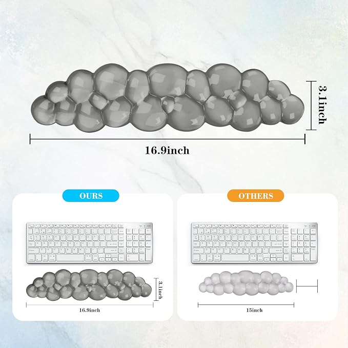 Gel Cloud Keyboard Wrist Rest, Cute Wrist Support and Arm Support Keyboard Rest - Image 6