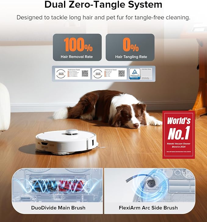 roborock Qrevo Edge Robot Vacuum and Mop, 500Pa Suction, Zero-Tangling - Image 2