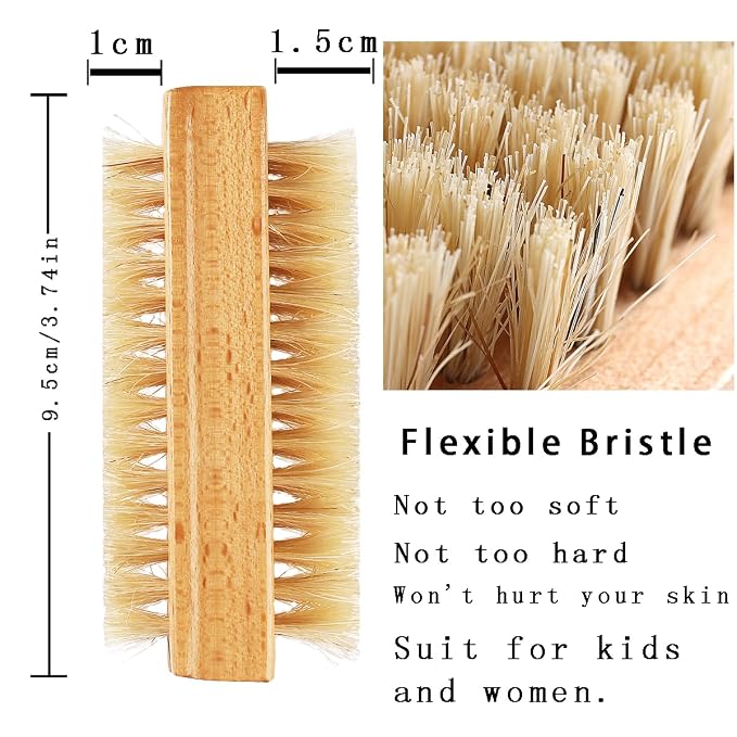 Nail Brush For Cleaning Fingernails, Flexible Bristle Finger Nail Brush To - Image 2