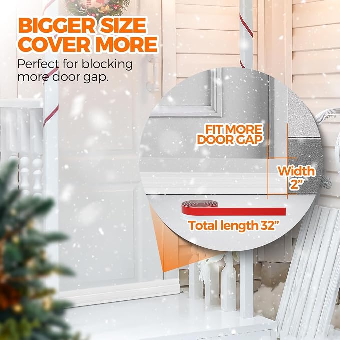 Holikme Door Draft Stopper Under Door Draft Blocker Insulator Doors Sweep - Image 4