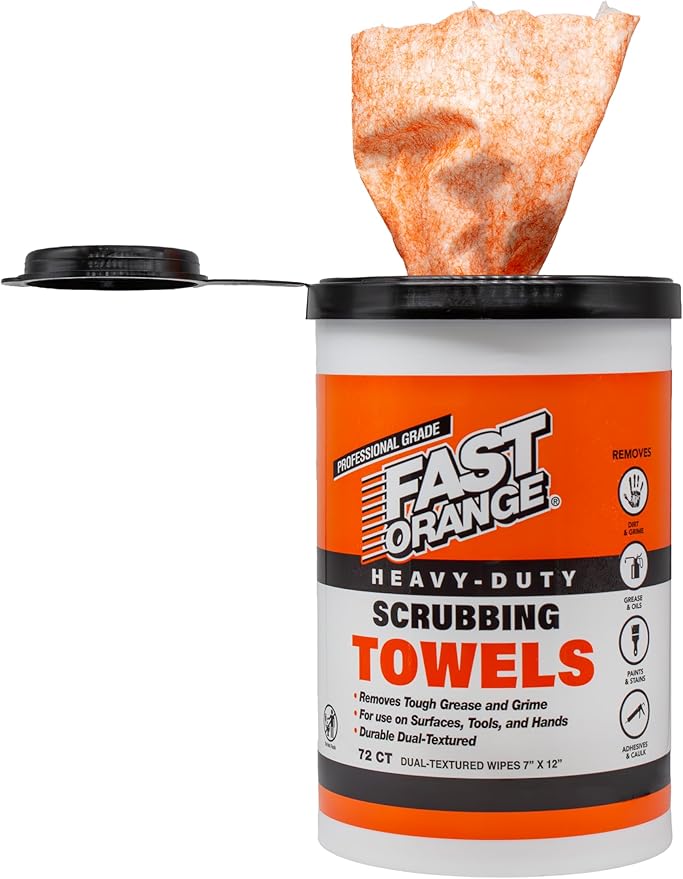 Fast Orange Heavy Duty Scrubbing Towels Removes Tough Grease, Glue and More - Image 5